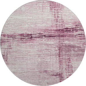 HomeRoots 8' X 10' Blush And Ivory Striped Washable Area Rug - UV Protected, Soft, Durable, Easy Care Design 710020