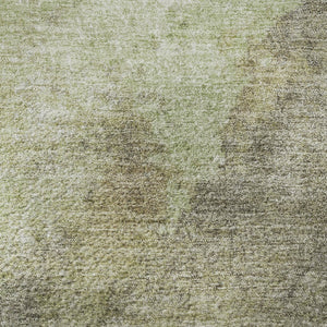 HomeRoots 5' X 8' Artichoke Green Abstract Area Rug - Washable, UV Protected, Durable for High-Traffic Spaces 710048