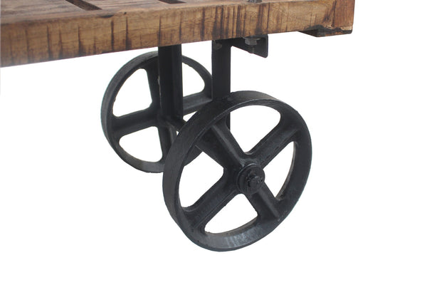 Moti Golden Mango Wood Trolley Console 71005015A