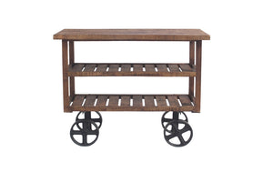 Moti Golden Mango Wood Trolley Console 71005015A