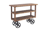 Moti Golden Mango Wood Trolley Console 71005015A