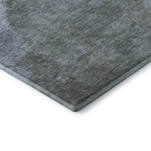 HomeRoots 8' X 10' Blue And Gray Abstract Washable Area Rug - Durable, Stain Resistant, UV Protected Design! 710056
