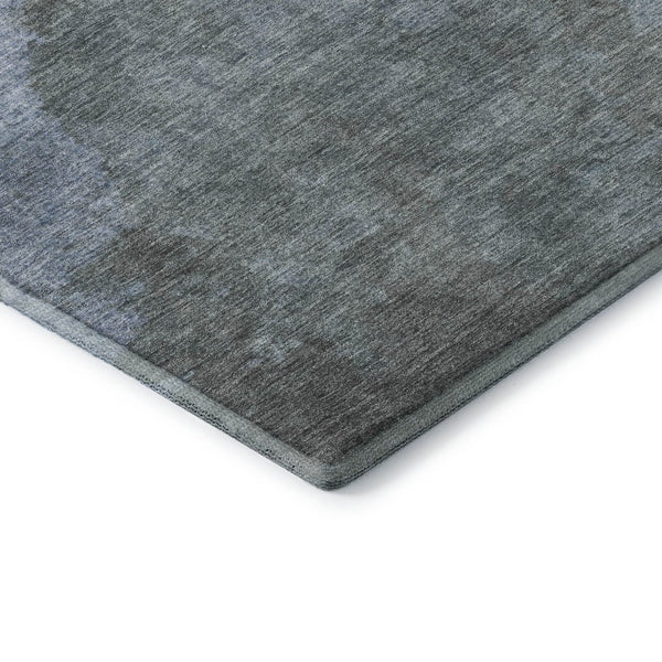 HomeRoots 8' X 10' Blue And Gray Abstract Washable Area Rug - Durable, Stain Resistant, UV Protected Design! 710056