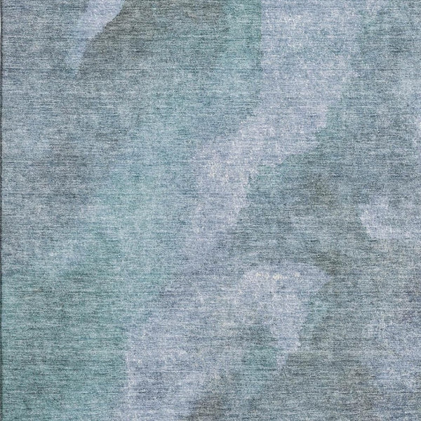HomeRoots 9' X 12' Blue And Gray Abstract Washable Area Rug - Stylish, Durable & UV Protected for Every Home 710057