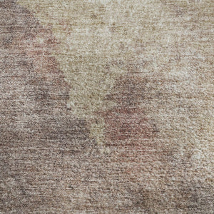 HomeRoots 9' X 12' Copper And Taupe Abstract Washable Area Rug - UV Protection, Stain Resistant, Modern Design 710063