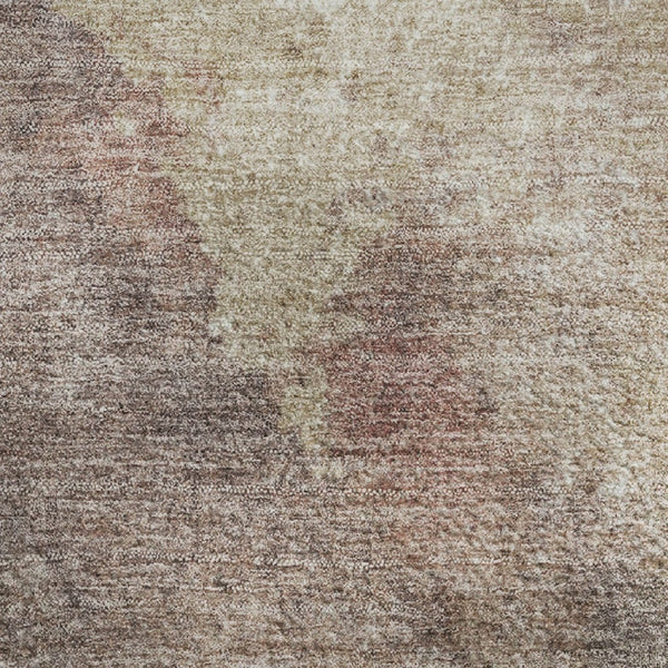HomeRoots 9' X 12' Copper And Taupe Abstract Washable Area Rug - UV Protection, Stain Resistant, Modern Design 710063