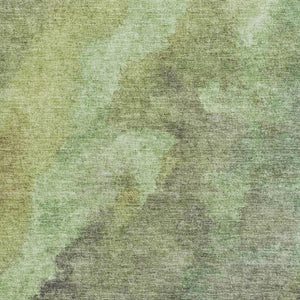 HomeRoots 5' X 8' Green and Charcoal Abstract Area Rug - Durable, Stain-Resistant, UV-Protected for Homes 710066