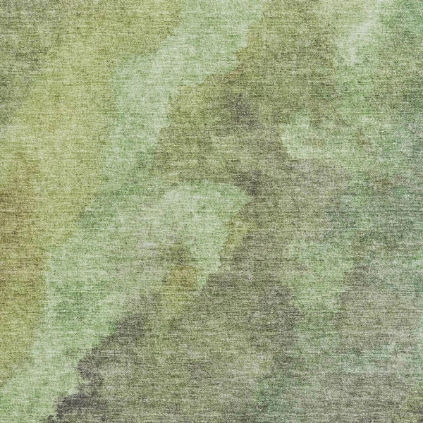 HomeRoots 5' X 8' Green and Charcoal Abstract Area Rug - Durable, Stain-Resistant, UV-Protected for Homes 710066
