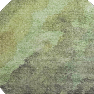 HomeRoots 8' X 10' Green and Charcoal Abstract Washable Area Rug - Durable, Stylish, UV-Protected for Homes 710068