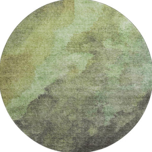 HomeRoots 8' X 10' Green and Charcoal Abstract Washable Area Rug - Durable, Stylish, UV-Protected for Homes 710068