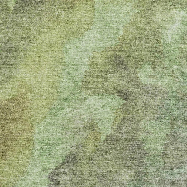 HomeRoots 9' X 12' Green And Charcoal Abstract Washable Area Rug – Stylish, Stain-Resistant, UV Protected Design 710069