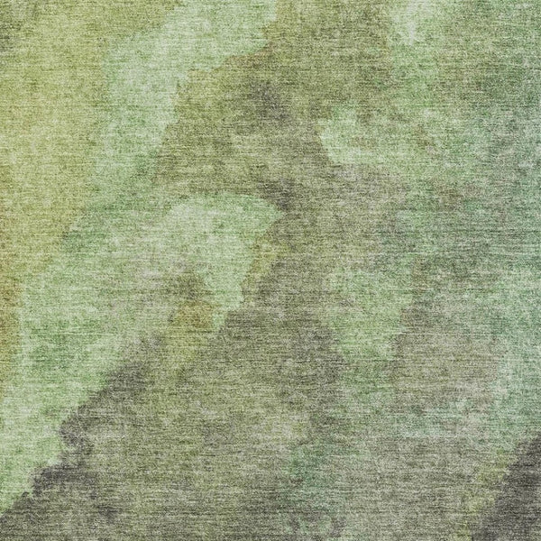 HomeRoots 10' X 14' Green & Charcoal Abstract Washable Area Rug - UV Protected, Stain Resistant, Stylish Durability 710070