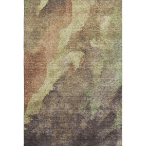 HomeRoots 10' X 14' Coffee And Taupe Abstract Washable Area Rug - Durable, Stain-Resistant, UV Protected Design 710076