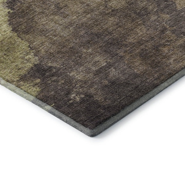 HomeRoots 10' X 14' Coffee And Taupe Abstract Washable Area Rug - Durable, Stain-Resistant, UV Protected Design 710076