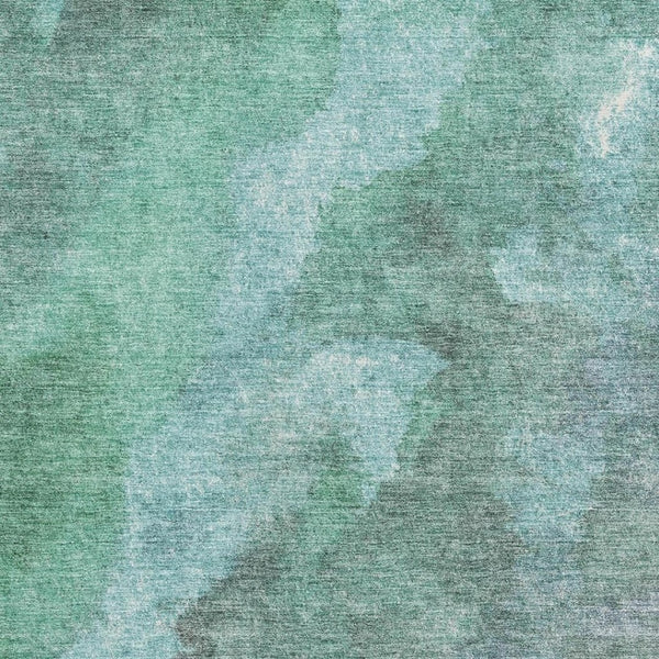 HomeRoots 5' X 8' Teal and Charcoal Abstract Area Rug – Stylish, Washable, UV-Protected for Homes with Kids & Pets 710078