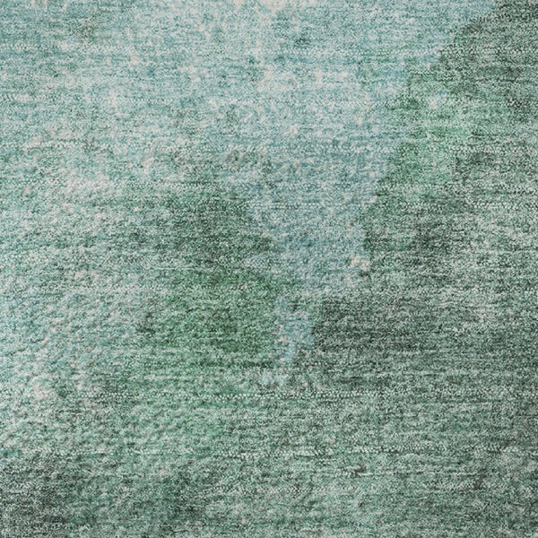 HomeRoots 8' X 10' Teal and Charcoal Abstract Washable Area Rug – Modern, Durable, UV-Protected for Busy Homes 710080
