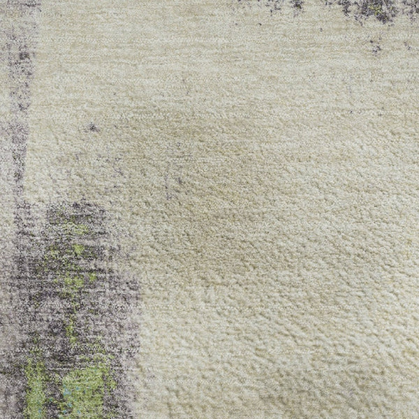 HomeRoots 5' X 8' Stylish Washable Area Rug in Green and Blue Abstract Design with UV Protection & Non-Slip Backing 710096