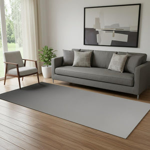 HomeRoots 8' Washable Abstract Rug in Linen Green and Blue - Stain Resistant, UV Protected, Soft & Stylish! 710097