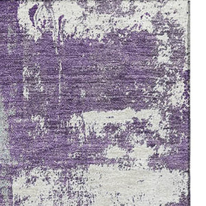HomeRoots 9' X 12' Purple And Ivory Abstract Area Rug - Washable, UV Protected, Non-Slip, Modern Design Essential 710111