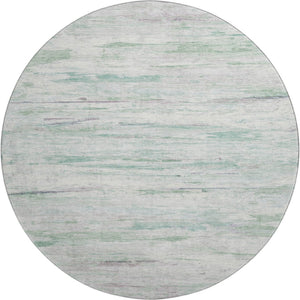 HomeRoots 8' X 10' Artichoke Green Abstract Washable Area Rug with UV Protection for Modern Homes & Families 710122