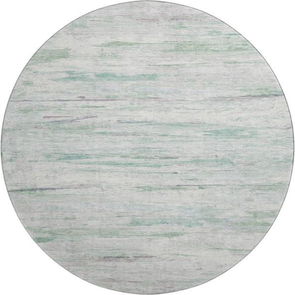 HomeRoots 8' X 10' Artichoke Green Abstract Washable Area Rug with UV Protection for Modern Homes & Families 710122