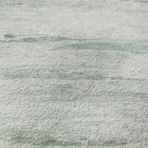 HomeRoots 8' X 10' Artichoke Green Abstract Washable Area Rug with UV Protection for Modern Homes & Families 710122