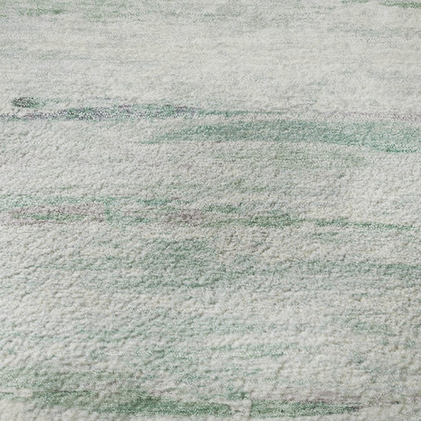 HomeRoots 8' X 10' Artichoke Green Abstract Washable Area Rug with UV Protection for Modern Homes & Families 710122