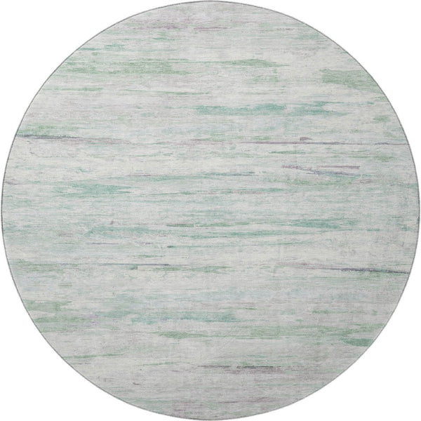 HomeRoots 8' X 10' Artichoke Green Abstract Washable Area Rug with UV Protection for Modern Homes & Families 710122