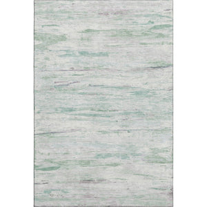 HomeRoots 9' X 12' Stylish Artichoke Green Abstract Washable Area Rug with UV Protection for Modern Homes 710123