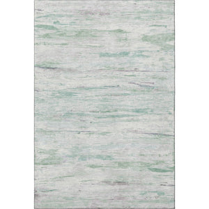 HomeRoots 9' X 12' Stylish Artichoke Green Abstract Washable Area Rug with UV Protection for Modern Homes 710123