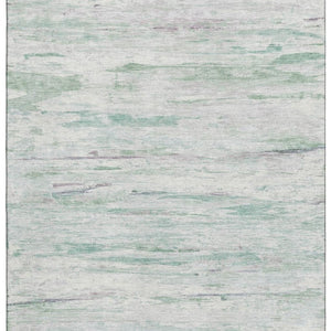 HomeRoots 10' X 14' Artichoke Green Abstract Washable Area Rug with UV Protection for Stylish Living Spaces 710124