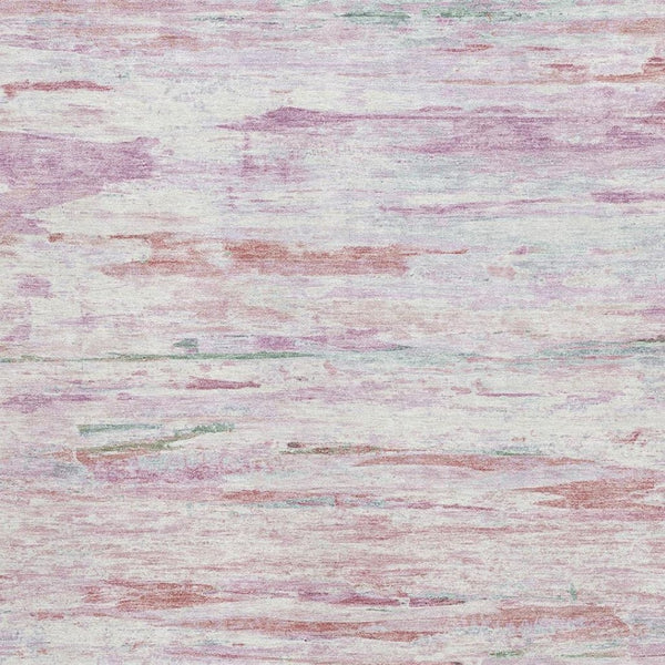 HomeRoots 8' Blush and Ivory Abstract Rug - Durable, Stain-Resistant, UV Protected Round Accent for Any Room 710127