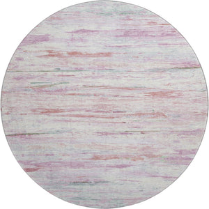 HomeRoots 8' X 10' Washable Blush and Ivory Abstract Area Rug with UV Protection for Modern Living Spaces 710128