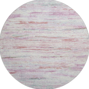HomeRoots 8' X 10' Washable Blush and Ivory Abstract Area Rug with UV Protection for Modern Living Spaces 710128