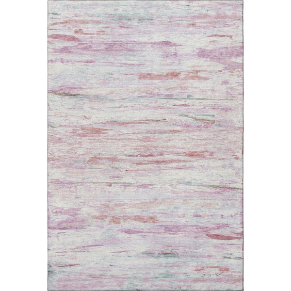 HomeRoots 10' X 14' Blush & Ivory Abstract Washable Area Rug - UV Protected, Stylish & Easy to Clean! 710130