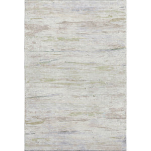 HomeRoots 8' Washable Ivory and Beige Abstract Round Rug with UV Protection for Stylish, Busy Homes 710139
