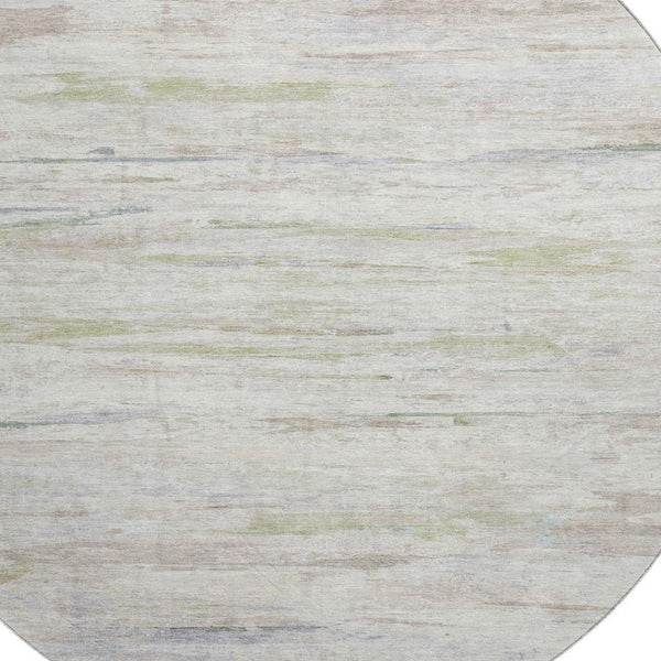 HomeRoots 8' X 10' Ivory And Beige Abstract Area Rug - Stylish, Washable, UV Protected, Perfect for High-Traffic Areas 710140