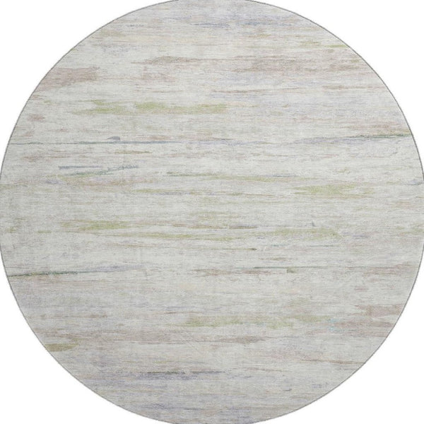 HomeRoots 8' X 10' Ivory And Beige Abstract Area Rug - Stylish, Washable, UV Protected, Perfect for High-Traffic Areas 710140