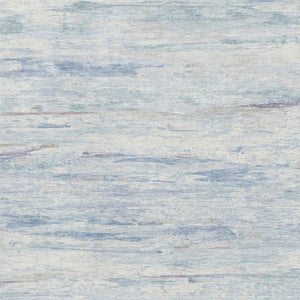 HomeRoots 5' Sky Blue & Ivory Abstract Washable Area Rug - UV Protected, Stain Resistant, Modern Style! 710144