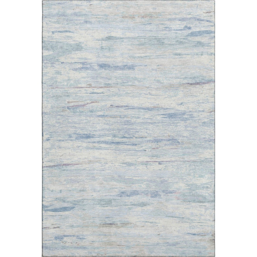HomeRoots 9' X 12' Sky Blue & Ivory Abstract Area Rug - Stain-Resistant, UV-Protected, Modern Design for Homes 710147