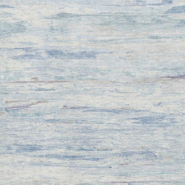 HomeRoots 10' Sky Blue & Ivory Abstract Area Rug - Washable, UV-Protected, Perfect for Family Spaces & Style! 710148