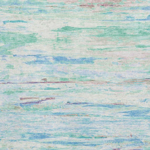 HomeRoots 5' X 8' Teal And Ivory Abstract Area Rug - Stylish, Durable, Washable & UV Protected for Any Room 710150