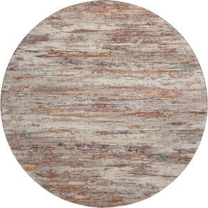 HomeRoots 8' X 10' Washable Area Rug in Terra Cotta, Beige, & Teal - UV Protected, Stain-Resistant Design 710158