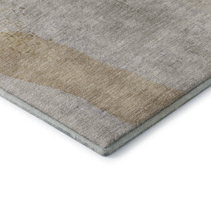HomeRoots 10' Washable Beige Taupe & Lavender Abstract Area Rug - UV Protected, Stain Resistant, Modern Style 710172