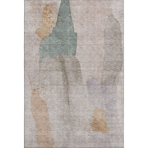 HomeRoots 5' X 8' Stylish Copper Lavender Beige Abstract Area Rug - Washable, UV Protected & Non-Slip! 710180