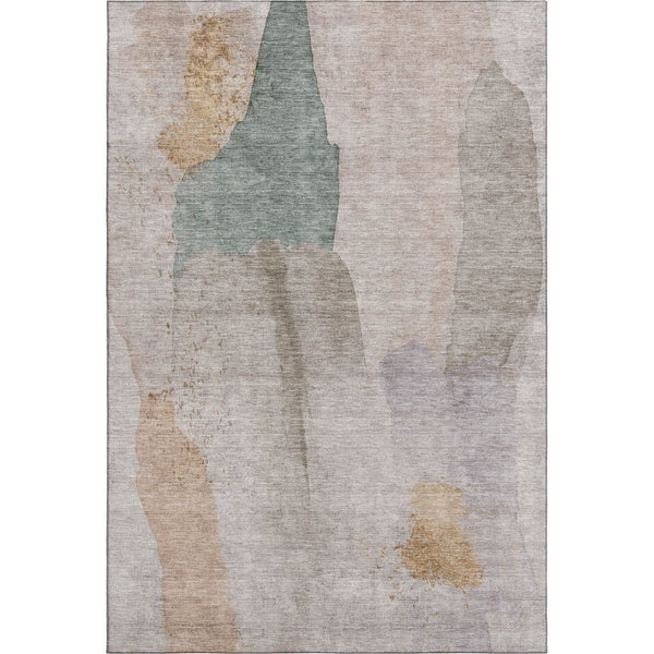 HomeRoots 5' X 8' Stylish Copper Lavender Beige Abstract Area Rug - Washable, UV Protected & Non-Slip! 710180