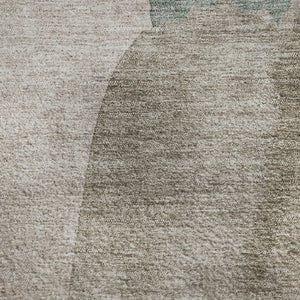HomeRoots 5' X 8' Stylish Copper Lavender Beige Abstract Area Rug - Washable, UV Protected & Non-Slip! 710180