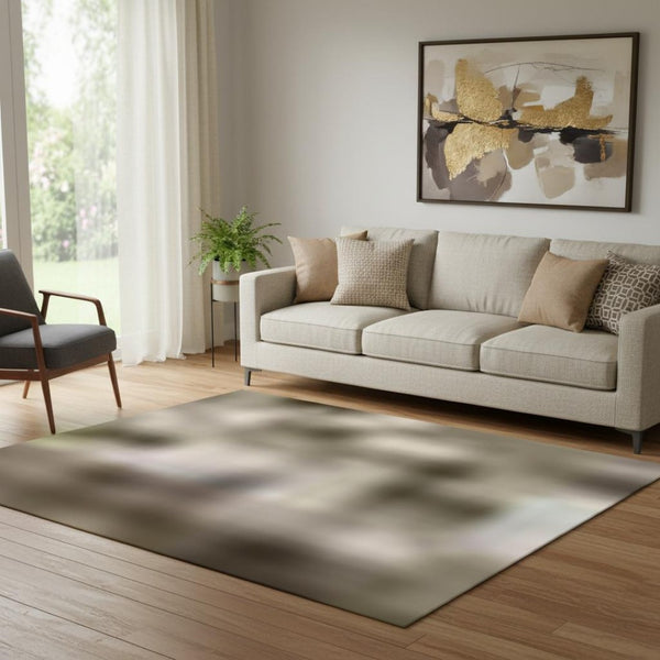 HomeRoots 8' Copper Lavender Abstract Round Rug - Washable, Durable & UV Protected for High-Traffic Spaces 710181