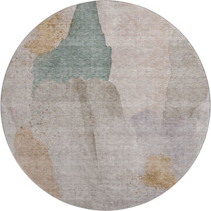 HomeRoots 8' X 10' Copper Lavender Beige Washable Area Rug - Modern, Durable, Stain-Resistant, UV Protected! 710182