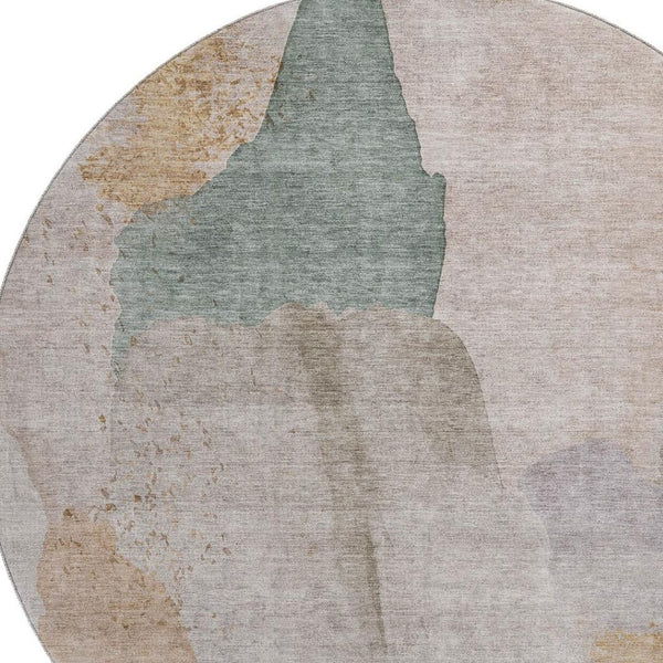 HomeRoots 8' X 10' Copper Lavender Beige Washable Area Rug - Modern, Durable, Stain-Resistant, UV Protected! 710182